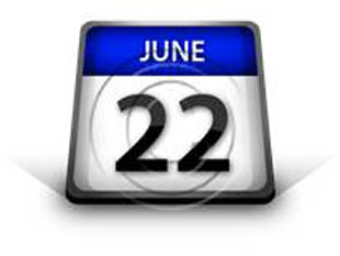 Calendar June 22 PPT PowerPoint Image Picture