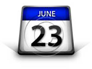 Calendar June 23 PPT PowerPoint Image Picture