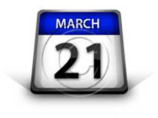 Calendar March 21 PPT PowerPoint Image Picture