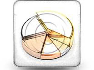 Metal Pie Chart Square Color Pencil PPT PowerPoint Image Picture