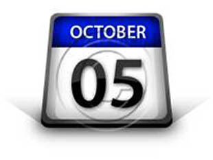 Calendar October 05 PPT PowerPoint Image Picture