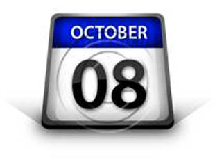 Calendar October 08 PPT PowerPoint Image Picture