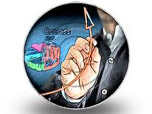 Success Pie Arrow Circle Color Pen PPT PowerPoint Image Picture