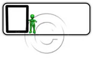 Tablet Green Man Rectangle PPT PowerPoint Image Picture