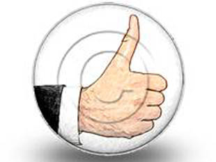 thumbs up S2 Color Pencil PPT PowerPoint Image Picture