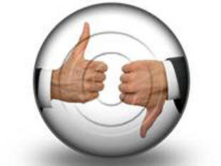 thumbs up down S PPT PowerPoint Image Picture