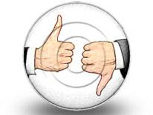 thumbs up down Circle Color Pencil PPT PowerPoint Image Picture