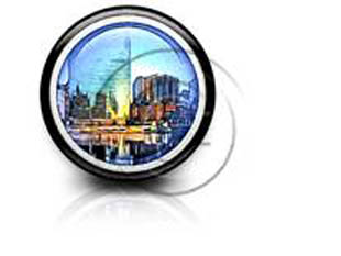 City Scape Circle Color Pencil PPT PowerPoint Image Picture