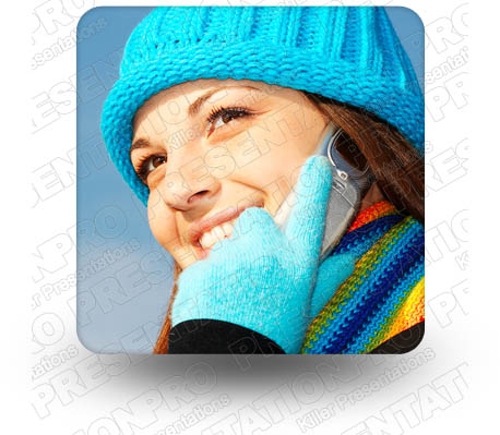 Woman Cell Cold 01 Square PPT PowerPoint Image Picture