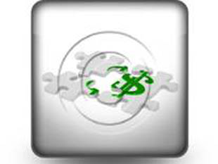 Dollar Sign Puzzle Square PPT PowerPoint Image Picture