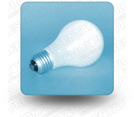 LightBulb Blue 01 Square PPT PowerPoint Image Picture