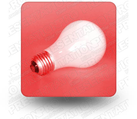 LightBulb Red 01 Square PPT PowerPoint Image Picture