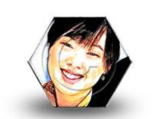 AsianWoman Color Pencil HEX PPT PowerPoint Image Picture