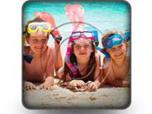 Snorkel Kids Square PPT PowerPoint Image Picture