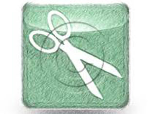 Scissors Green Color Pen PPT PowerPoint Image Picture