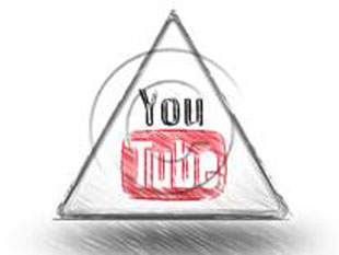 YouTube Tri Color Pen PPT PowerPoint Image Picture