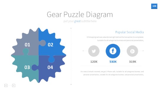 InfoGraphic 108 Blue PowerPoint Infographic pptx design