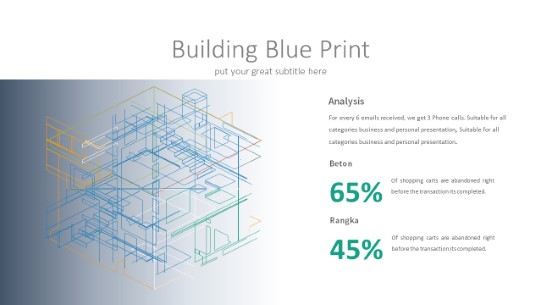 023 Building Blue Print PowerPoint Infographic pptx design