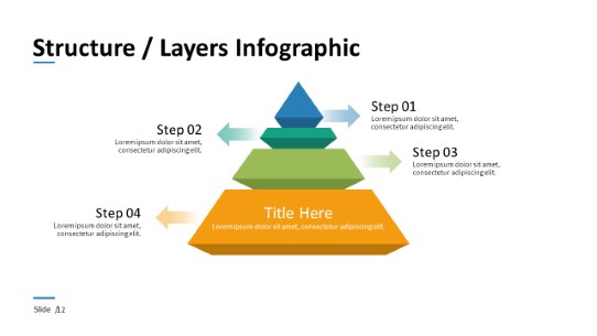 012 - Pyramid Layers PowerPoint Infographic pptx design