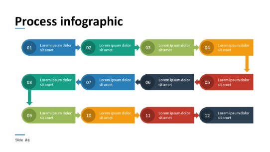 PowerPoint Infographic - 048 - Timeline Long Process. Presentation ...