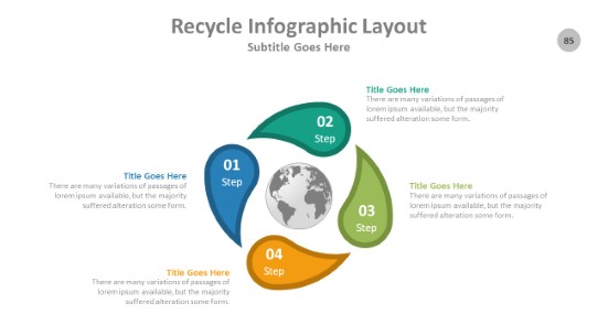 Recycle 085 PowerPoint Infographic pptx design
