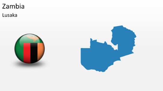 PowerPoint Map - Zambia