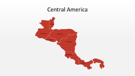 PowerPoint Map - Central America 003