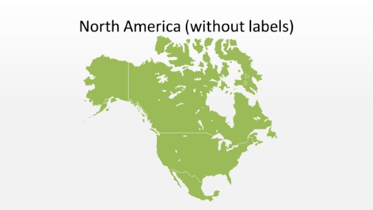 PowerPoint Map - North America 001