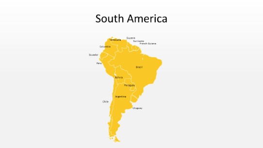 PowerPoint Map - South America 005