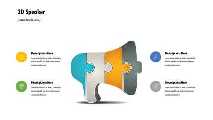 3D Speaker PowerPoint PPT Slide design