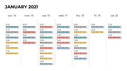Calendar Week Time Planner PowerPoint PPT Slide design