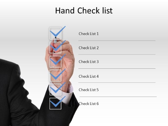 Hand Drawing Check List PowerPoint PPT Slide design