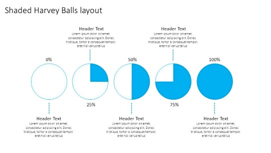 Harvey Balls Layout PowerPoint PPT Slide design