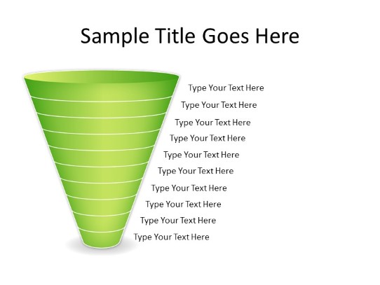 Cone Down A 10green PowerPoint PPT Slide design