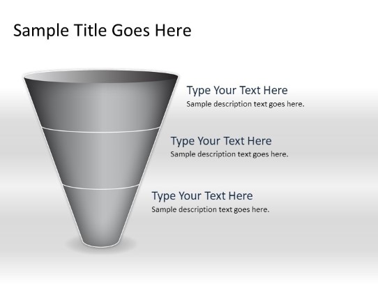 Cone Down A 3gray PowerPoint PPT Slide design