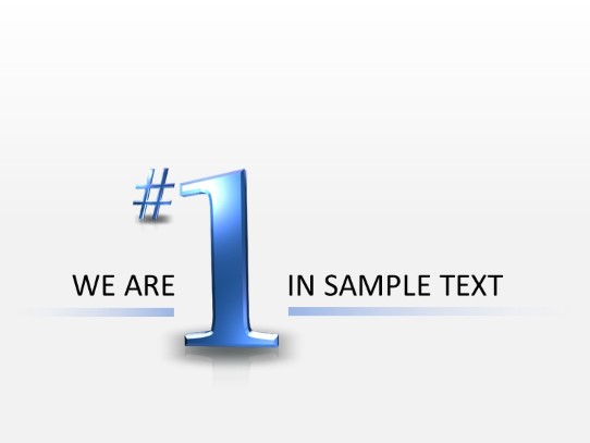 We Are Number 1 PowerPoint PPT Slide design