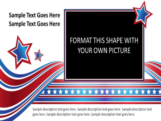 Widescreen Patriotic Picture Placeholder 2 PowerPoint PPT Slide design