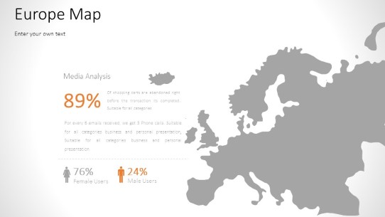 Europe Map Metrics 02 widescreen PowerPoint PPT Slide design