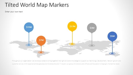 World Map Tilted 01 widescreen PowerPoint PPT Slide design