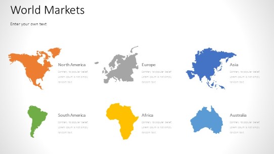 World Markets widescreen PowerPoint PPT Slide design