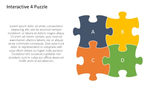 Interactive Puzzle Grid 4 PowerPoint PPT Slide design