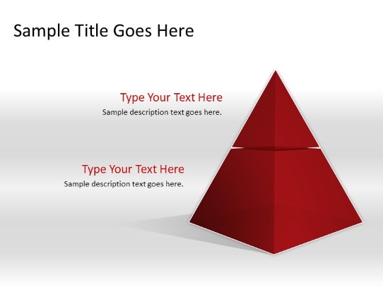Pyramid A 2red PowerPoint PPT Slide design