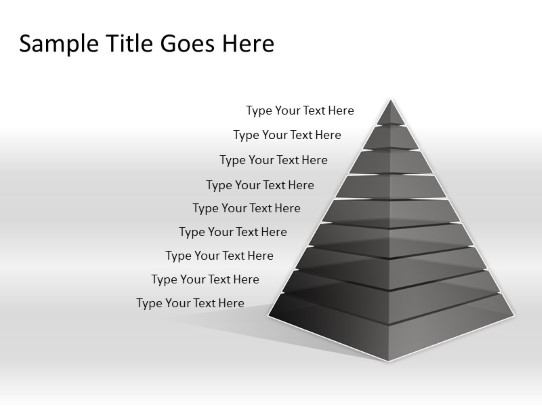 Pyramid A 9gray PowerPoint PPT Slide design