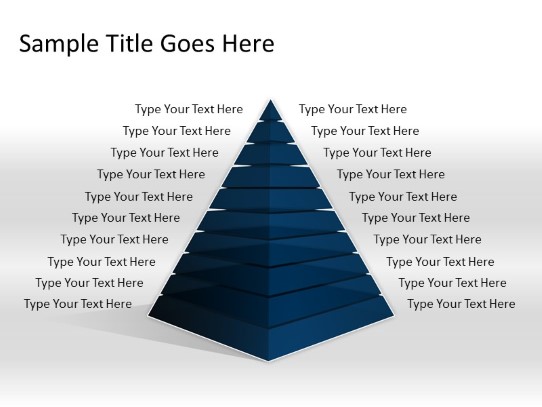 Pyramid B 10blue PowerPoint PPT Slide design
