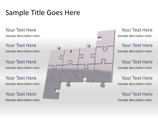 Puzzle 10a Gray PowerPoint PPT Slide design