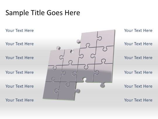 Puzzle 12a Gray PowerPoint PPT Slide design