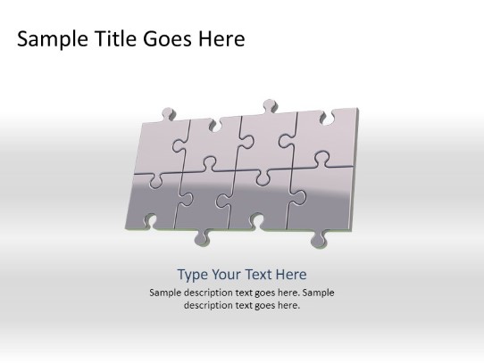 Puzzle 8b Gray PowerPoint PPT Slide design