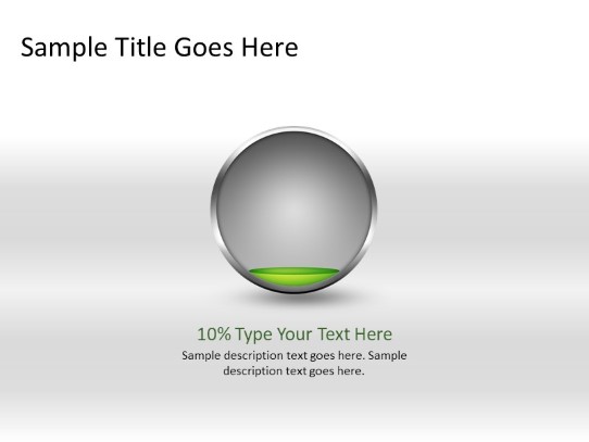Ball Fill Green 10a PowerPoint PPT Slide design