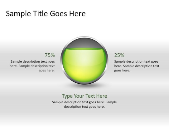 Ball Fill Green 75b PowerPoint PPT Slide design