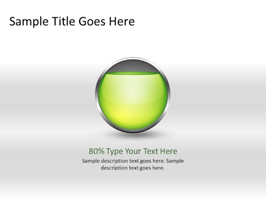 Ball Fill Green 80a PowerPoint PPT Slide design